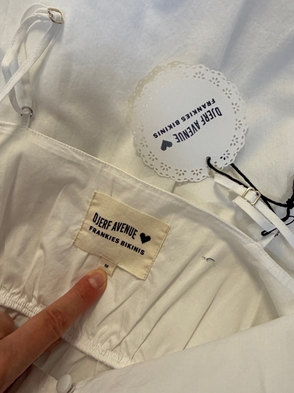 NWT Djerf Avenue Airy Poplin Midi Dress White - Picture 7 of 9